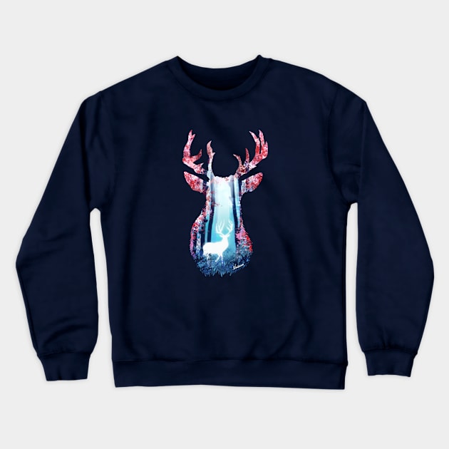 Spirit Deer Crewneck Sweatshirt by DVerissimo